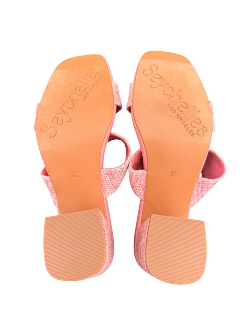 Seychelles Womens Charli Heel Sandals Pink  8.5 Woven Strap Casual Chic Summer - Picture 6 of 12